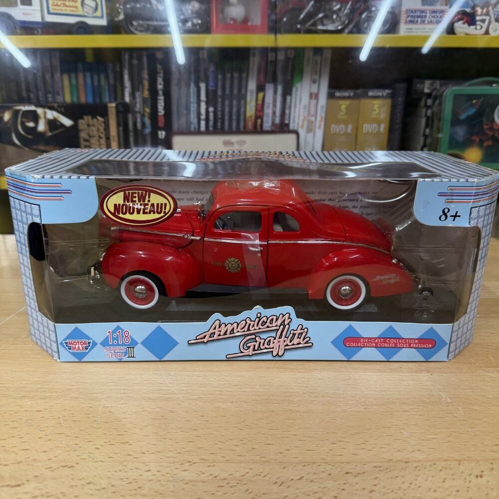 Motor Max American Graffiti 1940 Ford Coupe fire chief Diecast 1:18